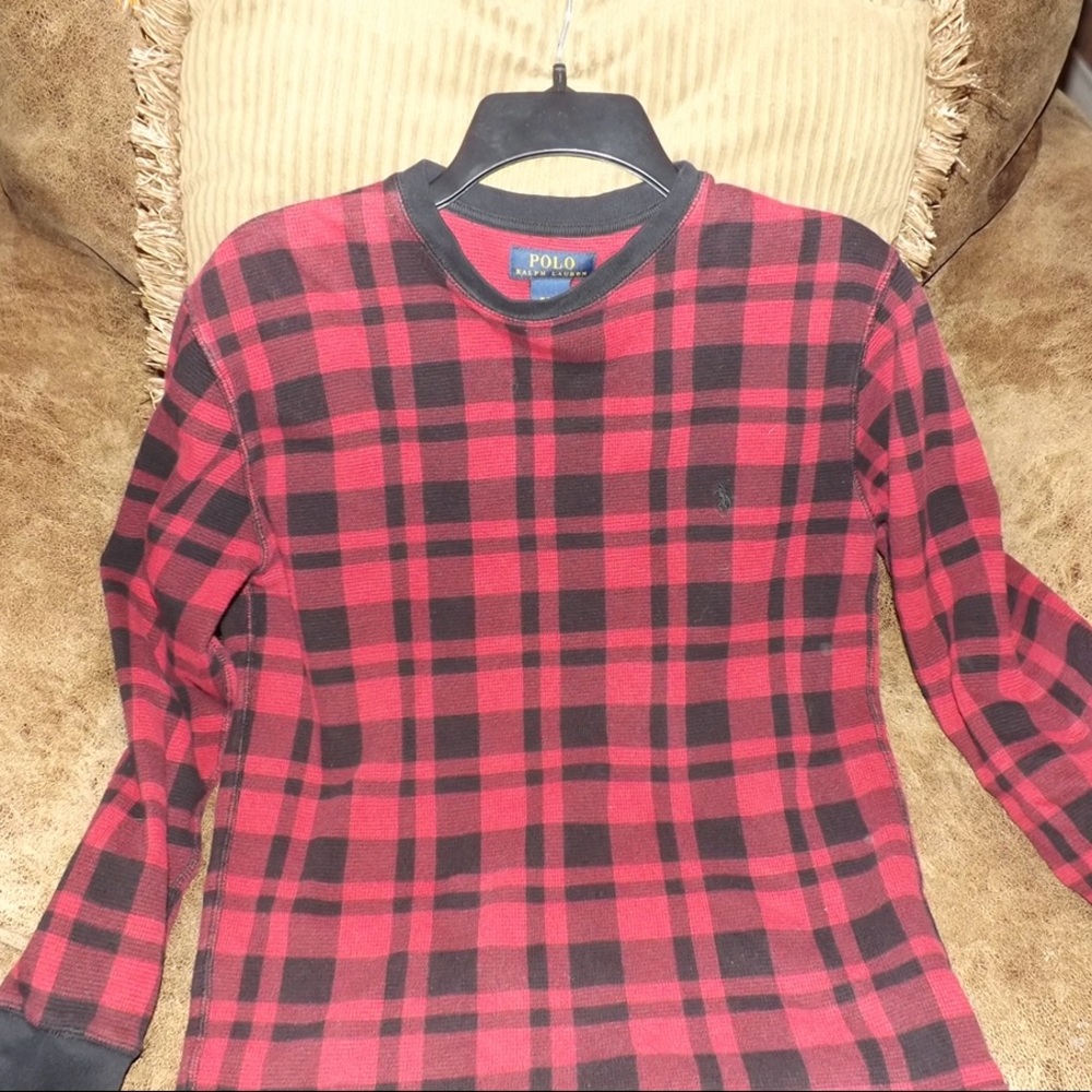Black/Red Checkered Polo Sweater